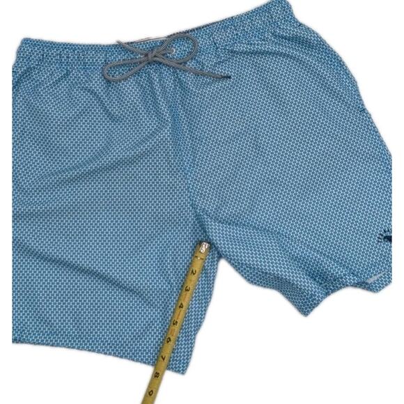 Ted Baker Men's Swim Trunks Size 5 (L) Larkman Lobster Logo Blue Fish Print - Picture 10 of 10